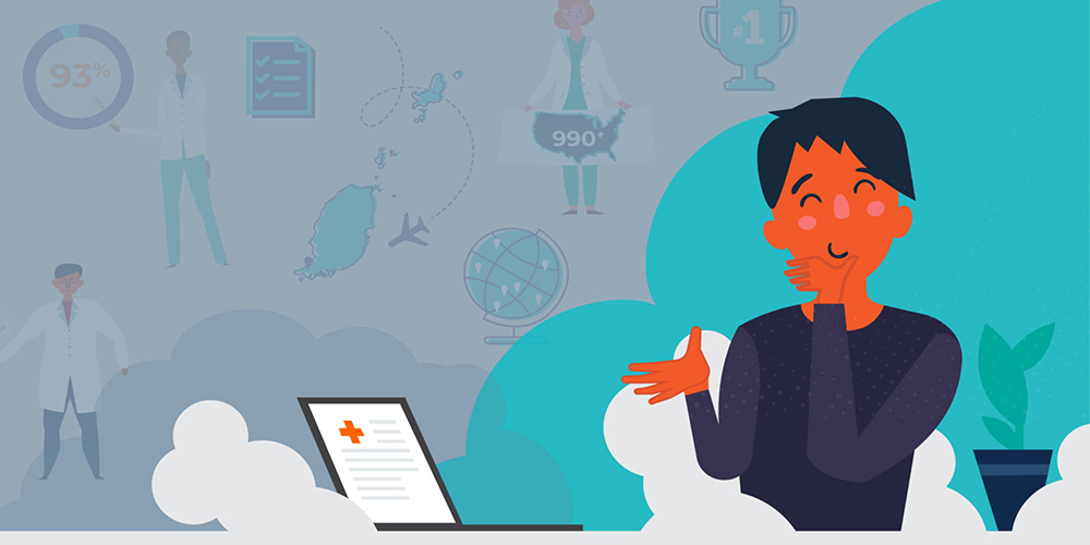 Illustration of a person thinking about medical school