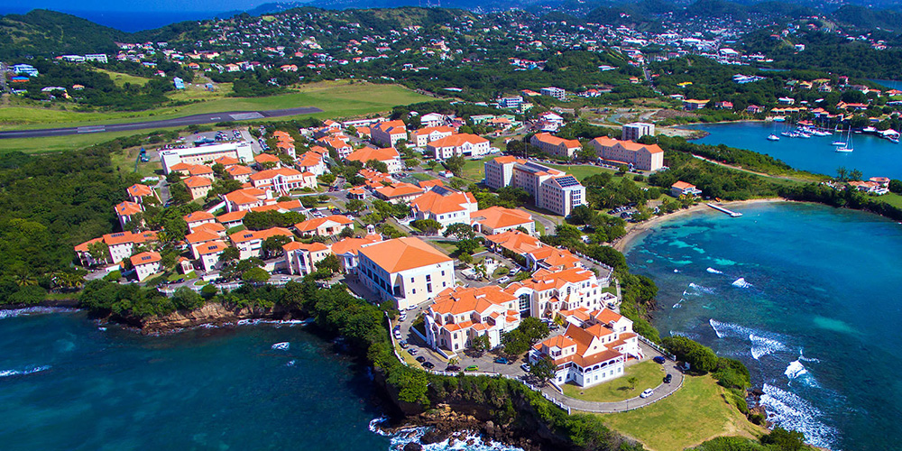 Aerial view of sgu campus