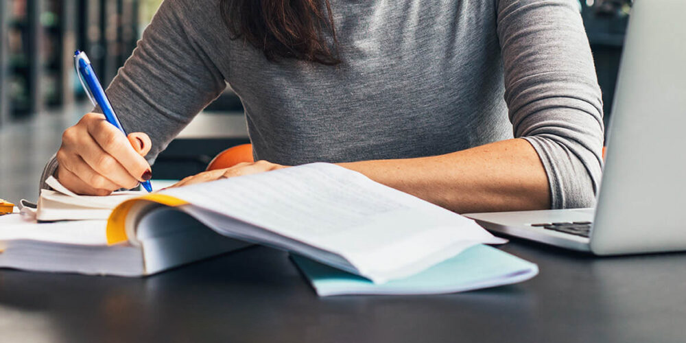 Medical student studying for USMLE step 2 exam