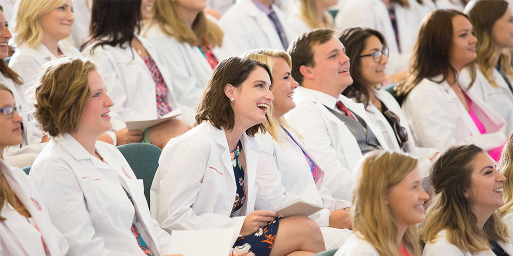 Students at White Coat Ceremony