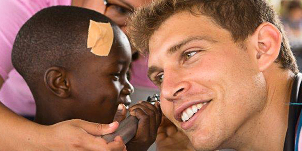 Doctor helping international patient