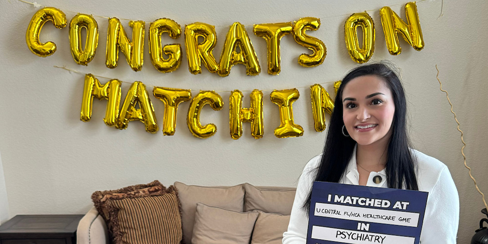 SGU student on Match Day