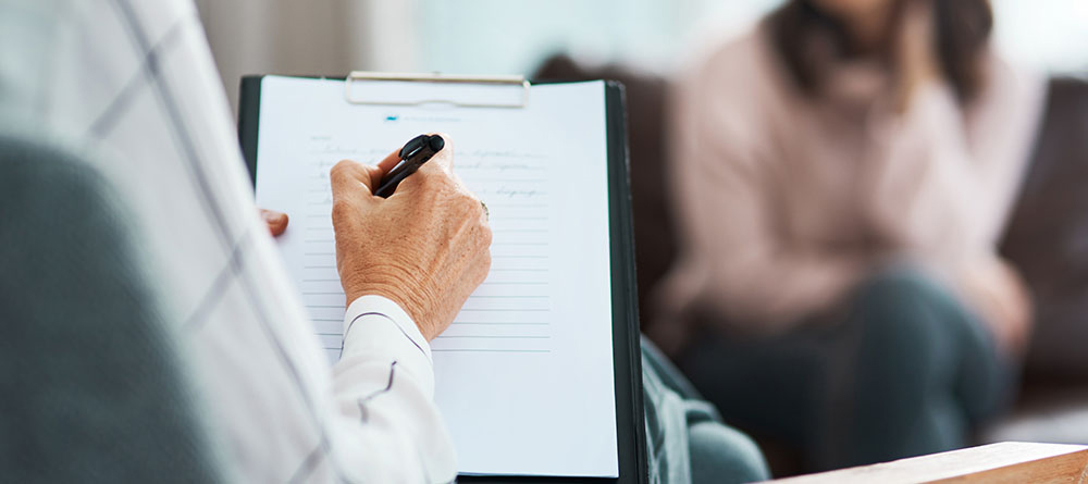 Psychiatrist Evaluating Patient