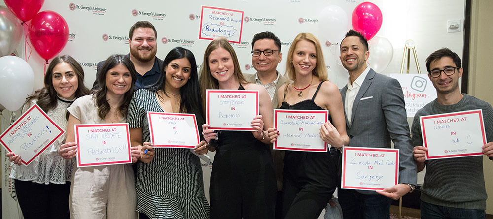 SGU students celebrate their residency matches