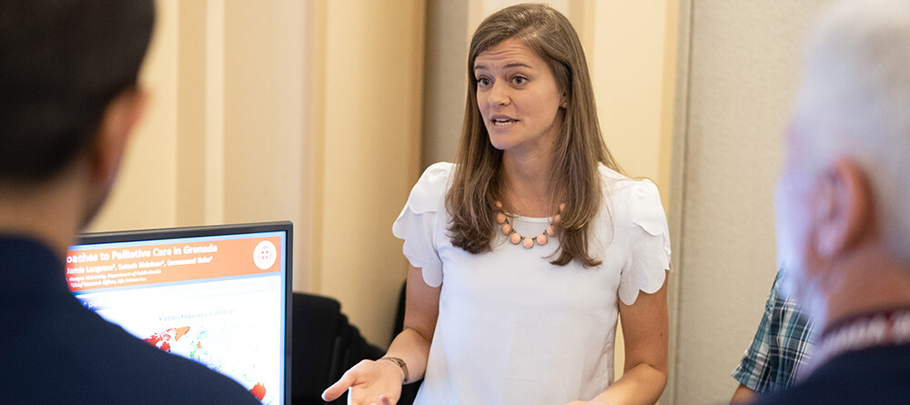 Admissions team answering questions