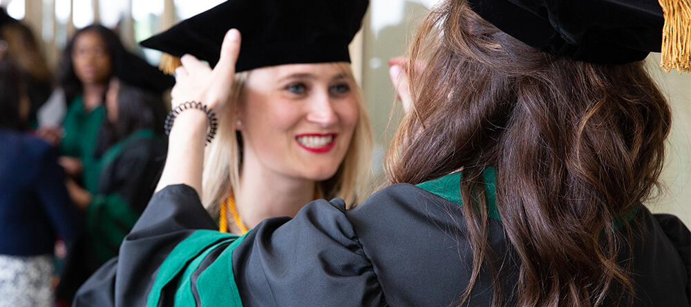 Student graduating from medical school