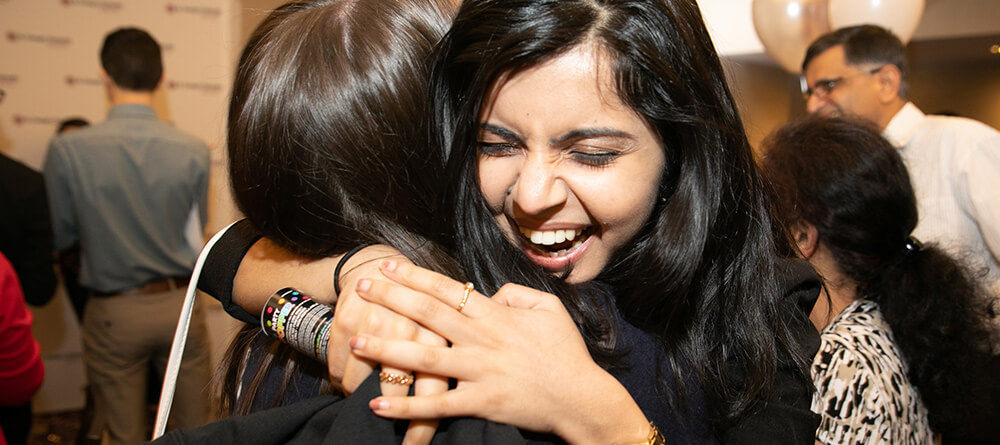 Student graduating from medical school