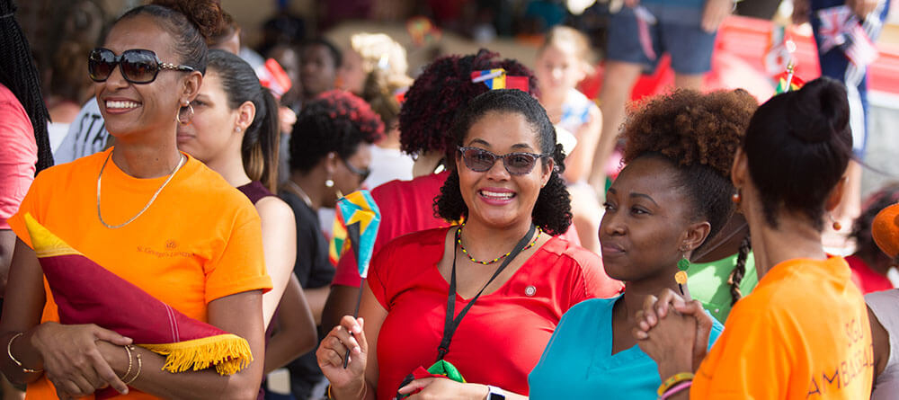 SGU students gather at an on-campus festival