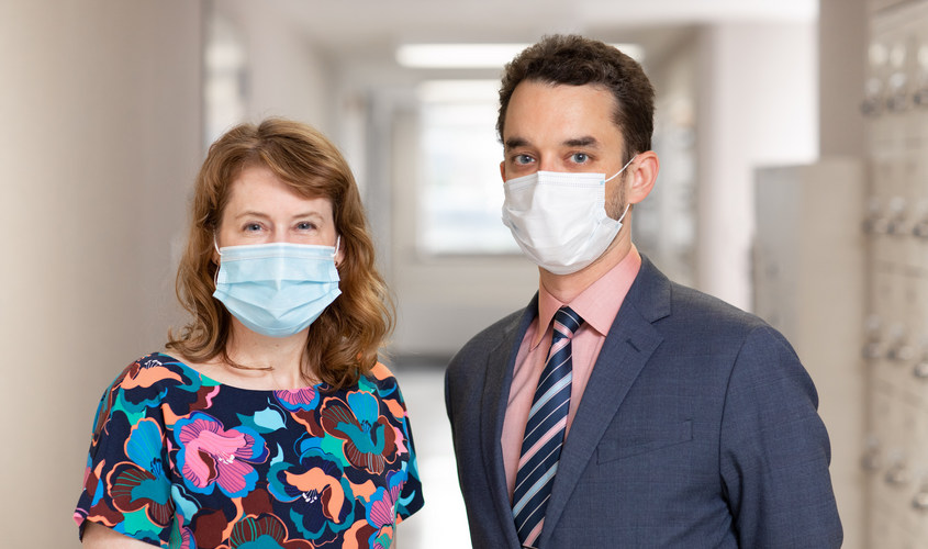 Nicholas Boire, MD '19, with mentor Dr. Bobbie Pritt