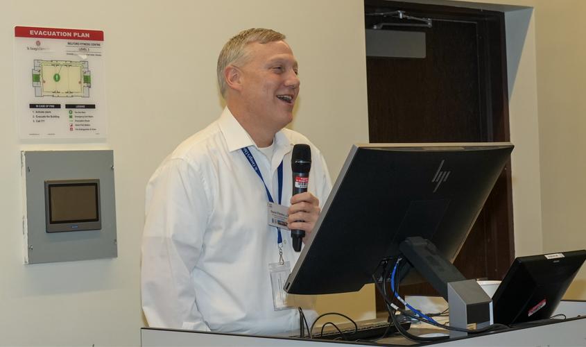 Keynote speaker Dr. Daniel Fletcher, a faculty member at Cornell University College of Veterinary Medicine, has been building simulators for veterinary education since 2009 and is the primary developer of Open VetSim, an open-source veterinary simulation platform.