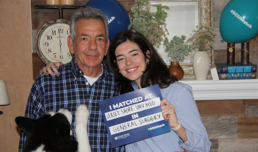 Francis and Emily Rienzo on match day