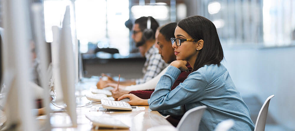 A pre-med student does research for the MCAT exam