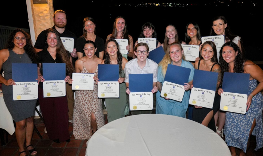 Students at the Phi Zeta Induction Ceremony