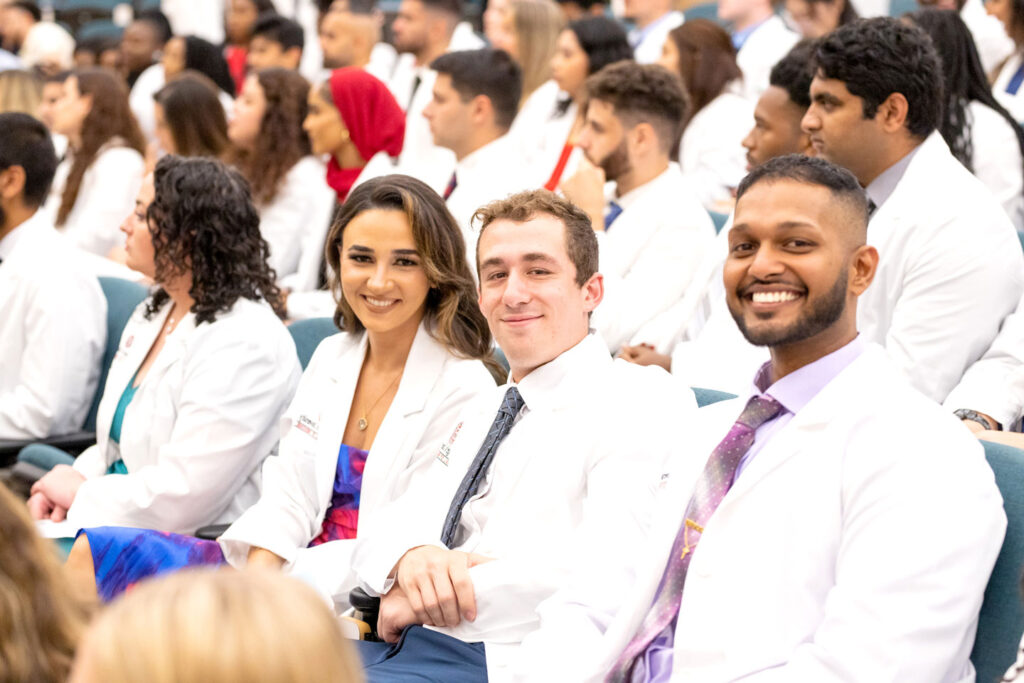 Students at White Coat Ceremony