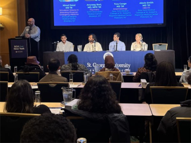 Prospective students attending SGU Live event