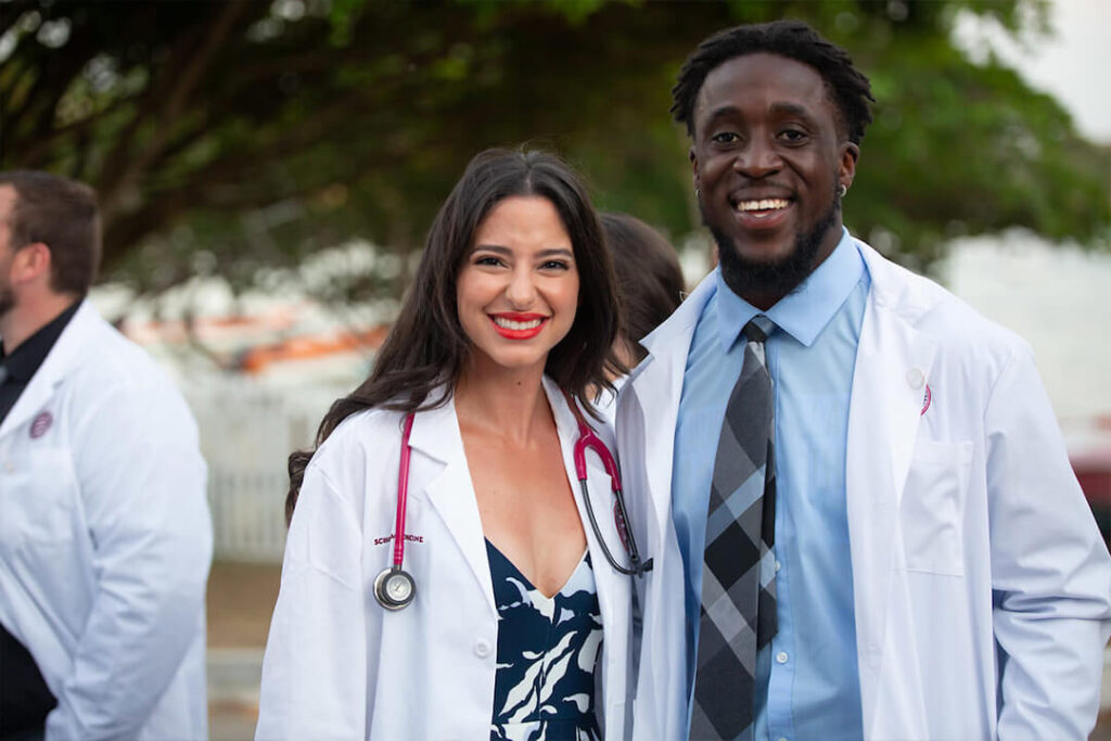 SOM White Coat Ceremony Adefolarin Adeyemi and Marianne Lopez